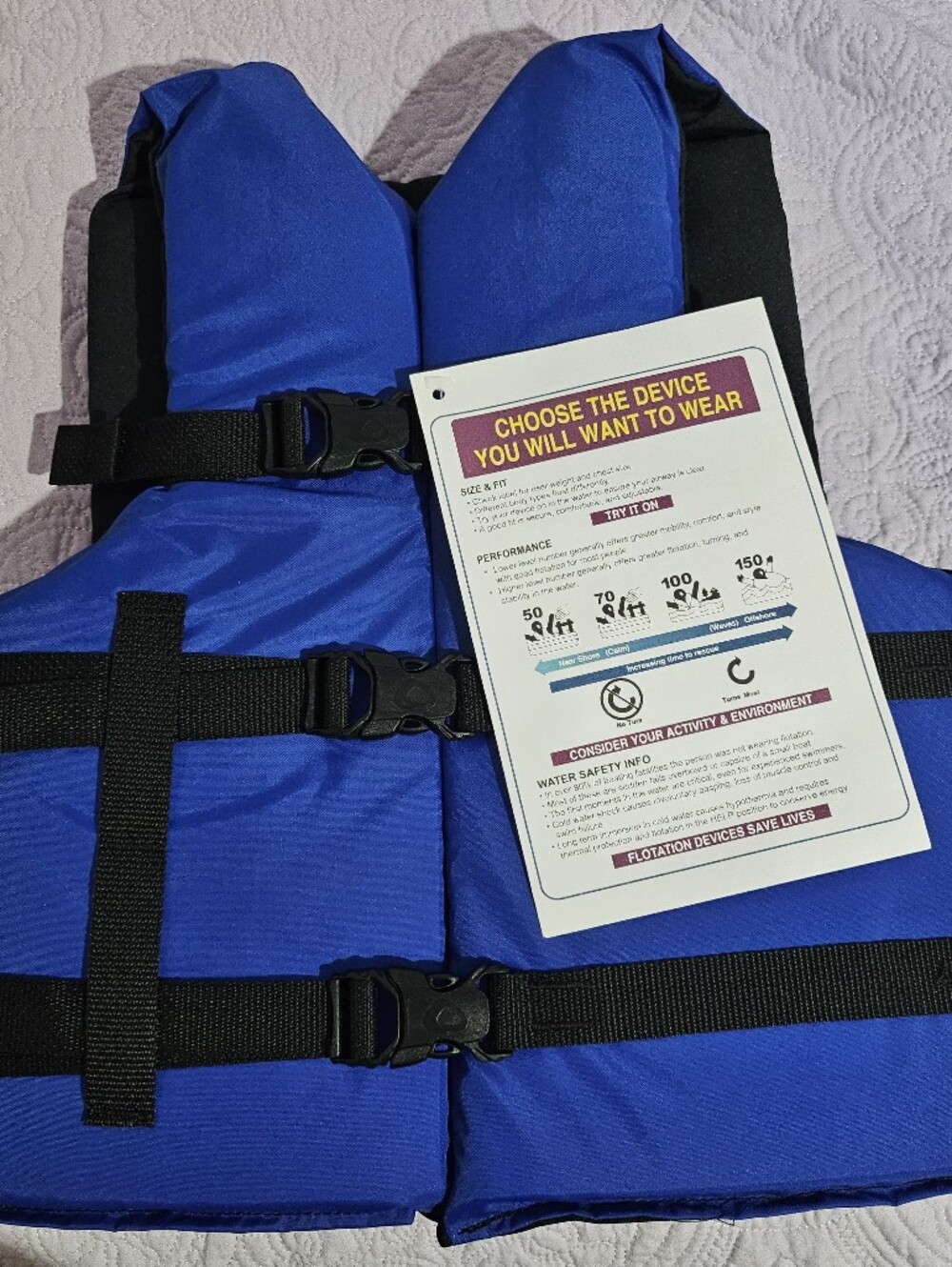 Blue Adult Life Vest